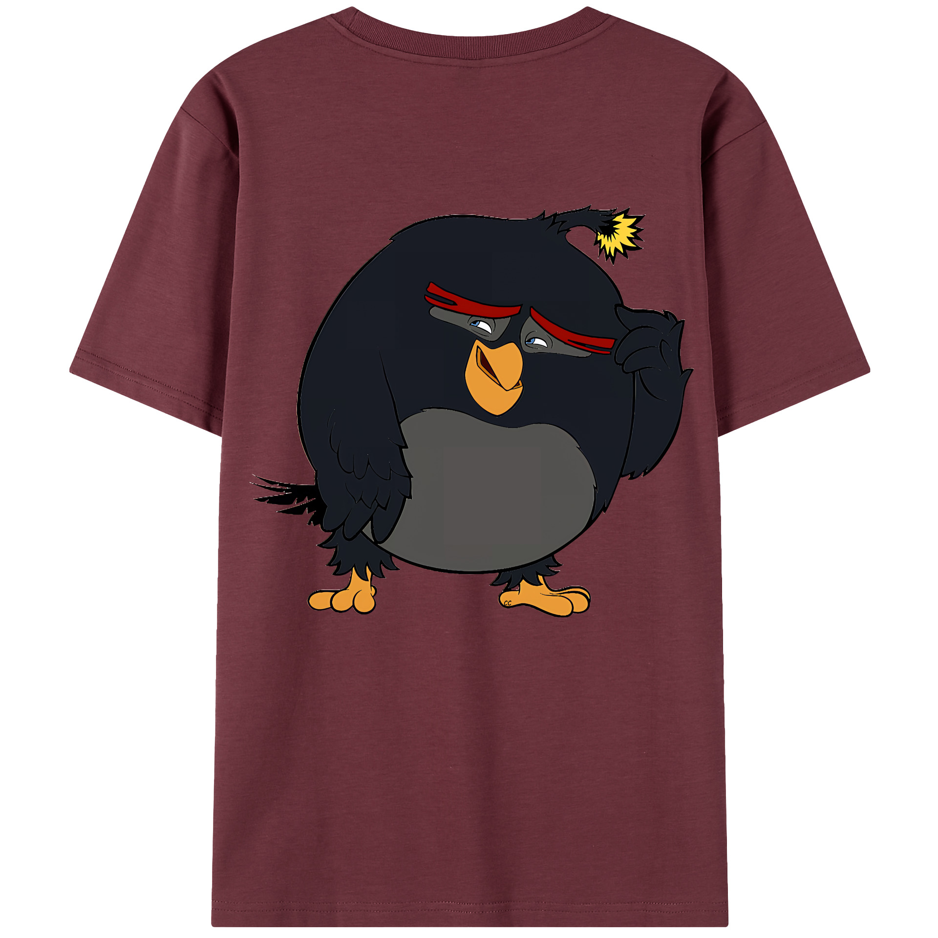 （画像用） Angry Birds アングリーバード 綿100％半袖Tシャツ（背面プリント）